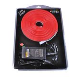 Jandei - Flexibele neon LED set, 5 m, decoratief, 12 VDC, 6 x 12 mm, snede 2,5 cm, 112 LEDs/m SMD2835, inclusief transformator en 1 m kabel (rood)