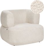 Beliani LOHJA - Fauteuil - Lichtbeige - Chenille