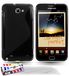 MUZZANO ORIGINAL Le S Premium Flexibele Shell Case met 3 Ultra Clear Screen Protectors voor Samsung Galaxy Note - Zwart