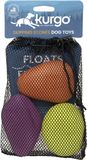 Kurgo Skipping Stones - Hondenspeelgoed - Groen Oranje Paars 3 stuks