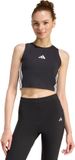 Adidas Sportswear Essentials 3-Stripes Gewatteerde Tanktop - Dames - Zwart