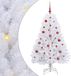 vidaXL - Kunstmatige - Hinged - Kerstboom - Wit - 150 - cm - PVC - en - Staal