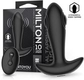 IntoYou IY Milton - Vibrerende Buttplug met Dubbele Klopfunctie en Afstandsbediening - Zwart
