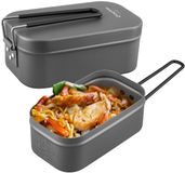KingCamp Camping-kookset Mess Tin Set - Outdoor-kooktoestel met opvouwbare aluminium pan 500 ml