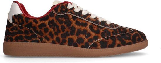 Sacha - Leopard leren sneakers - Maat 38 - Dames