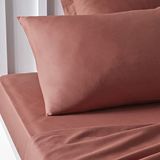 TODAY Essential - Set van 2 kussenslopen, 50 x 70 cm, 100% katoen, effen, terracotta