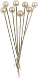Rayher Spelden met parel kop/kopspelden/naaispelden - 6.5 cm - wit - 100x stuks - hobby steekspelden