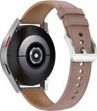 By Qubix - Luxe leren smartwatch bandje - Oudroze - 20mm - Geschikt voor Garmin Vivomove (HR, 3, Sport, Style, Trend)