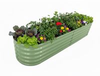 Relaxdays Hoogbed - 240x45x60 cm - saliegroen - voor moestuin