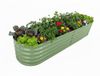 Relaxdays Hoogbed - 240x45x60 cm - saliegroen - voor moestuin