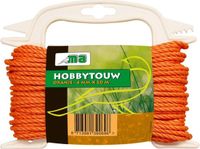 Merkloos / Sans marque Meuwissen Agro Bv Hobby touw/draad - 4 mm x 20 meter - oranje - bindtouw - multifuncioneel klustouw