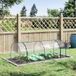 StarTech Tuinkas Folietunnel Stalen frame 250x100x80 cm PVC-folie Zwenkbare voordeuren Olijfgroen