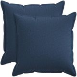 vidaXL - Kussensloop - 2 stuks - Blauw - 70 x 70 cm