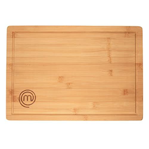 MasterChef Grote snijplank bamboe slagersblok 39 cm x 27 cm x 3 cm