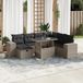 Maison Exclusive - Ensemble de meubles de jardin 8 pièces avec canapé et coussins, gris clair, en polyrotin