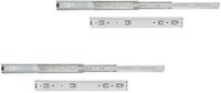 Emuca Lot van 2 sets heavy duty kogelgelagerde ladegeleiders, volledig uitschuifbaar, hoogte 51mm, diepte 600mm, Staal, Verzinkt