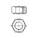 Lalizas écrou hexagonal