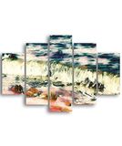 Homemania Afbeelding eiland-5 natuur en landschappen per woonkamer, meerkleurig, 95 x 0,3 x 60 cm, HM205MDF082, MDF