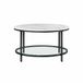 Vasagle LCT071B13 table basse Table ronde 4 pied/pieds Blanc/Noir
