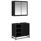 vidaXL Badkamermeubel Set Zwart Eiken 65 x 33 x 60 cm