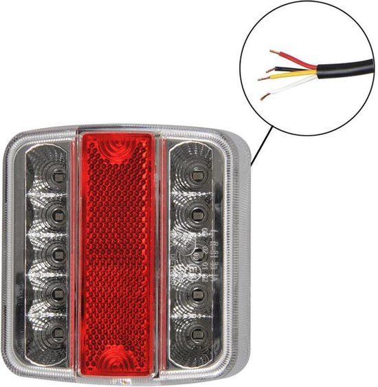 ProPlus Achterlicht Aanhangwagen - Caravan - 4 Functies - 98 x 105 mm - 14-LED
