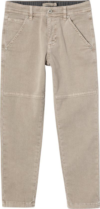 NAME IT NKMSILAS Boys' Tapered Fit Trousers - Beige - Size 116