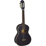 Ortega Guitars Zwarte concertgitaar 3/4 grootte - Family Series - inclusief Gigbag - mahonie/sparren plafond (R221BK-3/4)