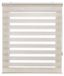 Double roller blinds, day and night functionality, linen look, 170 x 250 cm