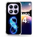 Cokitec Versterkte hoes voor Xiaomi Redmi Note 14 Pro 5G Oneindige Veer Textuur Blauw
