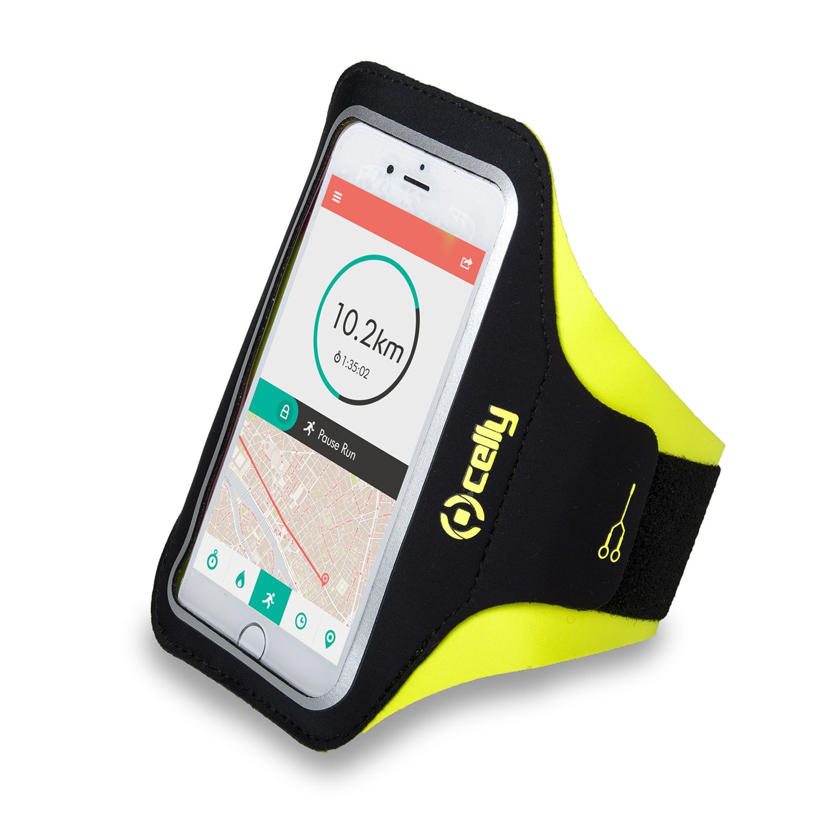 Celly Armband - Smartphone zwart, geel