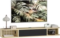 Homcom TV-standaard - Spaanplaat - 120x24x16cm - Zwart