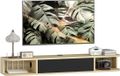Homcom TV-standaard - Spaanplaat - 120x24x16cm - Zwart