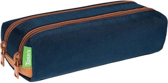 TANN'S - Dubbele etui - Les Incontournables - Marineblauw