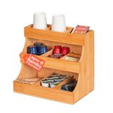 Avilia Multifunctionele organizer van bamboehout met 9 vakken