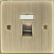 Knightsbridge CS45AB RJ45 Netwerk Outlet - Vierkant Rand Antiek Messing