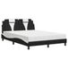 Maison Exclusive - Lit Viana avec matelas noir et blanc 140 x 190 cm en similicuir