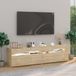 Maison Exclusive - Meuble TV, 2 pièces, avec éclairage LED, chêne Sonoma, 75x35x40 cm