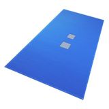 VOUNOT® Rechthoekig afdekzeil voor zwembaden, 10 x 5 m, afdekzeil voor zwembad van PE, 160 g/m², met drainagenet in het midden, beschermdeken, blauw-grijs