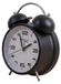 Avizar, réveil, 12 cm, pour la chambre à coucher, rond, double cloche, élégant, noir