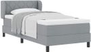 vidaXL Boxspringbed met hoofdeinde lichtgrijs stof 100 x 200 cm
