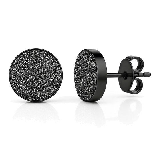 LGT JWLS Stud Oorbellen - 6mm Mat Zwart