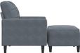 vidaXL Fauteuil met voetenbank fluweel donkergrijs