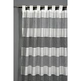 GARDINIA Gordijn met ingenaaide lussen, transparant, streepmotief, lichtdoorlatend en transparant, zilvergrijs, 140 x 245 cm