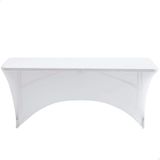 Aktive 61547 - Afdekking voor tuintafel, waterdicht, wit, elastische tafelbescherming, 180 x 76 x 76 cm, robuuste afdekking voor tuinmeubelen met versterking, afdekking voor tuinmeubelen
