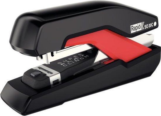 Rapid Supreme SO30c Omnipress® Bureau Nietmachine - Zwart/Rood
