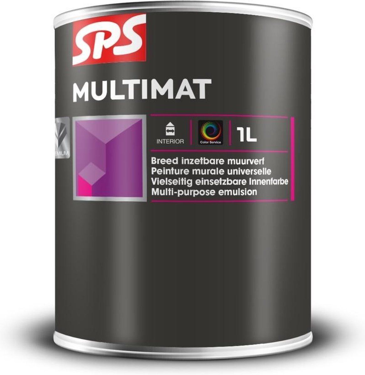 Sps Multimat Muurverf 1 Liter 100% Wit
