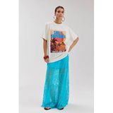 HARPER & YVE blue floral maxi skirt