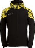 Uhlsport Goal 25 Sweater Met Kap Kinderen - Zwart / Limoen | Maat: 128