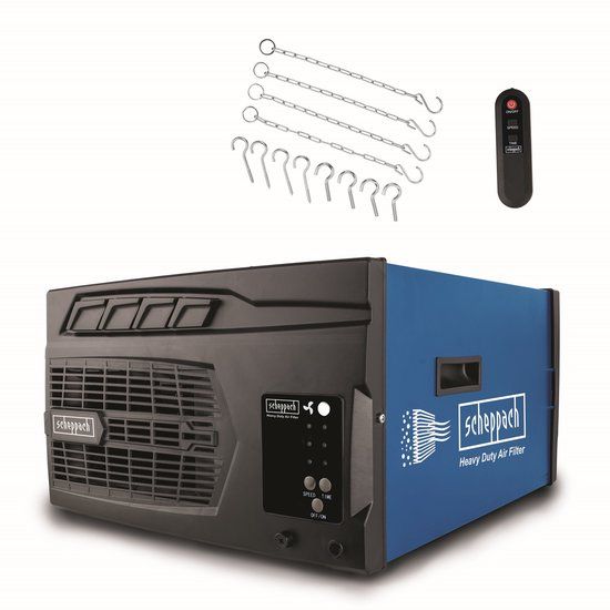 Scheppach HDA-14 Luchtfilter - 110W - Luchtreiniger voor in de werkplaats - 50dB - met afstandsbediening