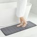 Homaxy Traagschuim Badkamermatten Absorberende Antislip Badmat Wasbare Badmat - 43 x 120 cm, Donkergrijs